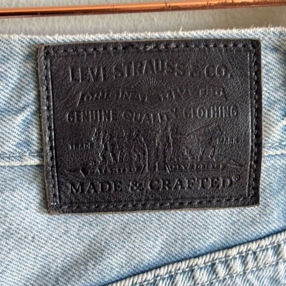 Levis Women Straight Leg High Rise Column Taper Patchwork Jeans Denim Size 25 30 - Picture 7 of 14